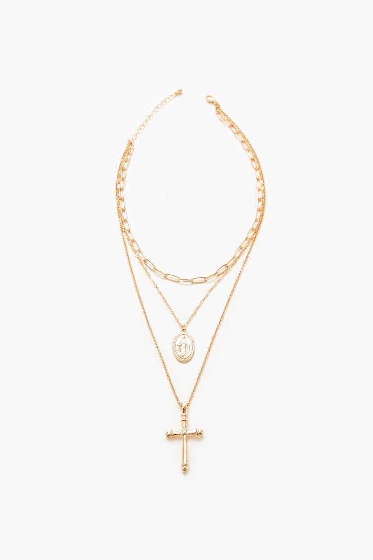 Layered Figure & Cross Necklace | Forever 21 Product Image