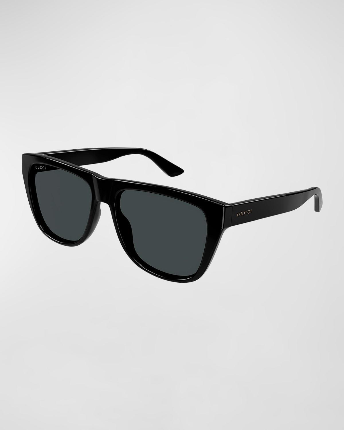 Gucci Men's Logo Rectangle Acetate Sunglasses - 004 BLUE Product Image