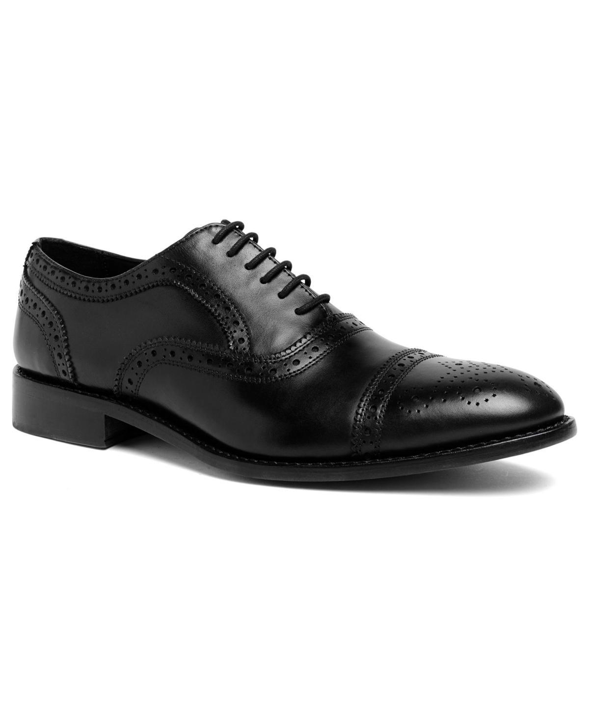 Anthony Veer Mens Ford Quarter Brogue Oxford Leather Sole Lace-Up Dress Shoe Product Image