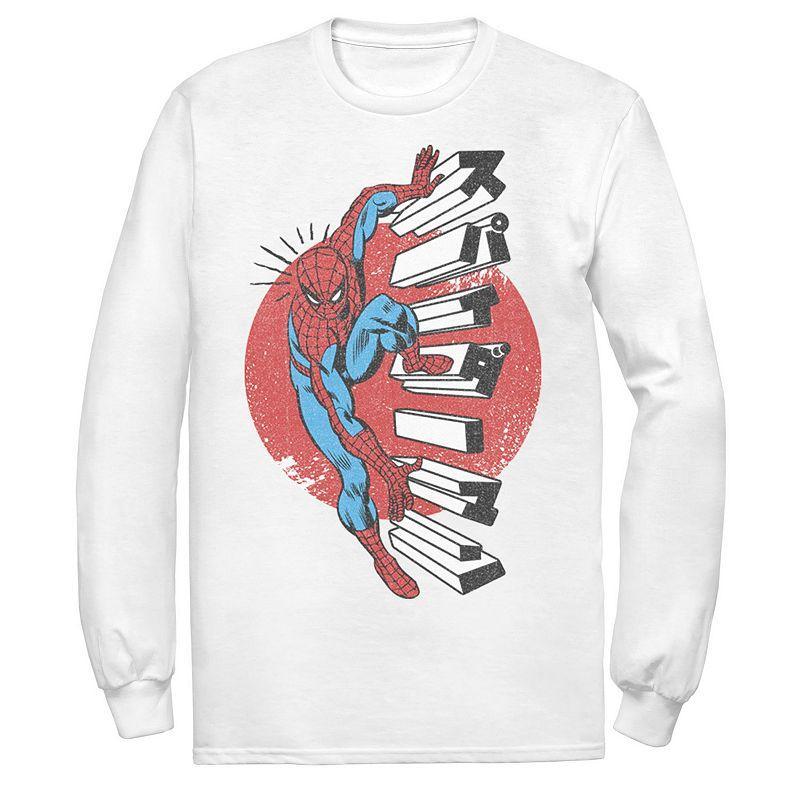 Mens Marvel Spider-Man Kanji Climbing Stairs Tee Product Image