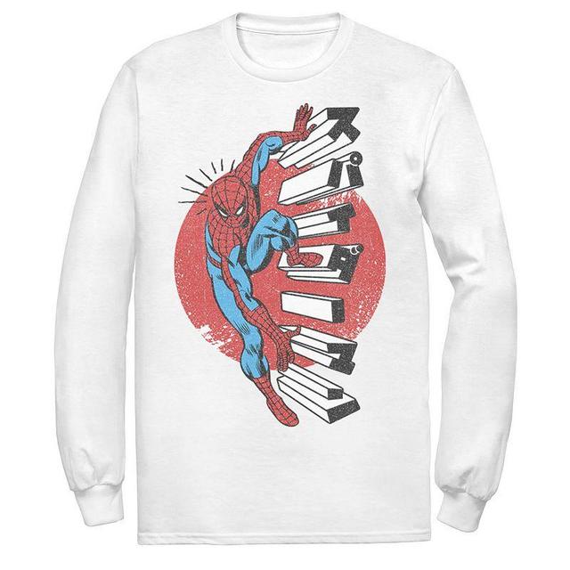 Mens Marvel Spider-Man Kanji Climbing Stairs Tee Product Image