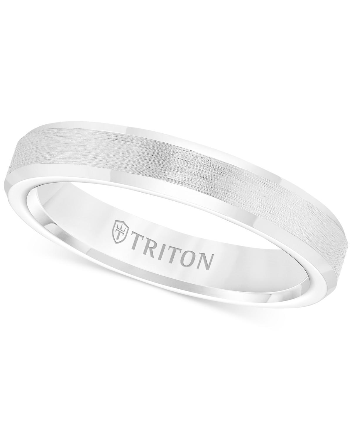 Triton Mens White Tungsten Carbide Ring, Wedding Band (3mm) Product Image