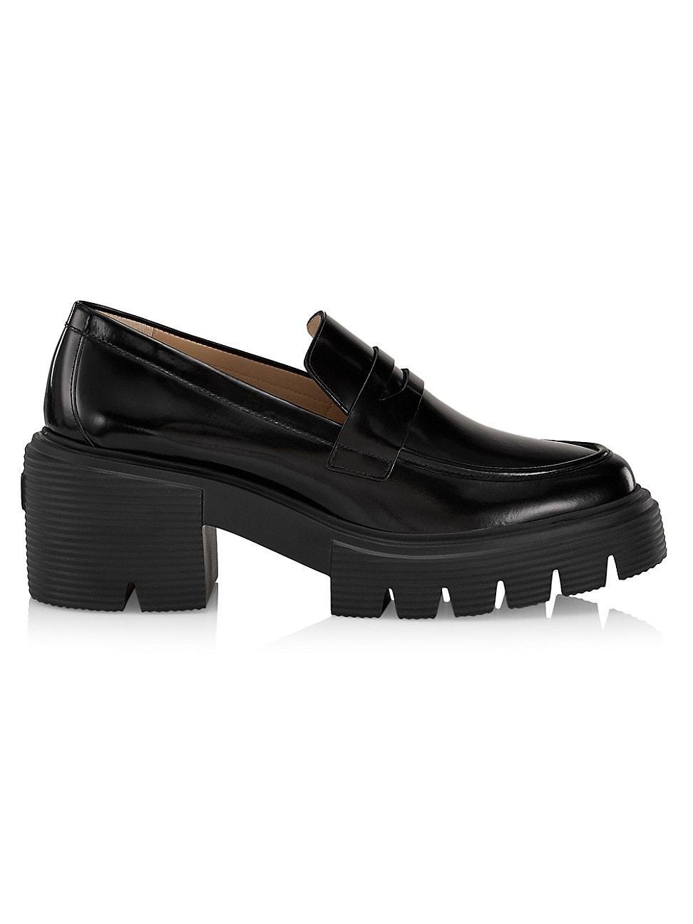 Soho Leather Casual Penny Loafers In Black Product Image