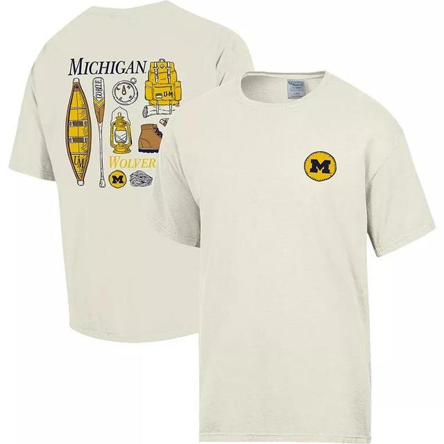 Mens Comfortwash Cream Michigan Wolverines Camping Trip T-shirt Product Image