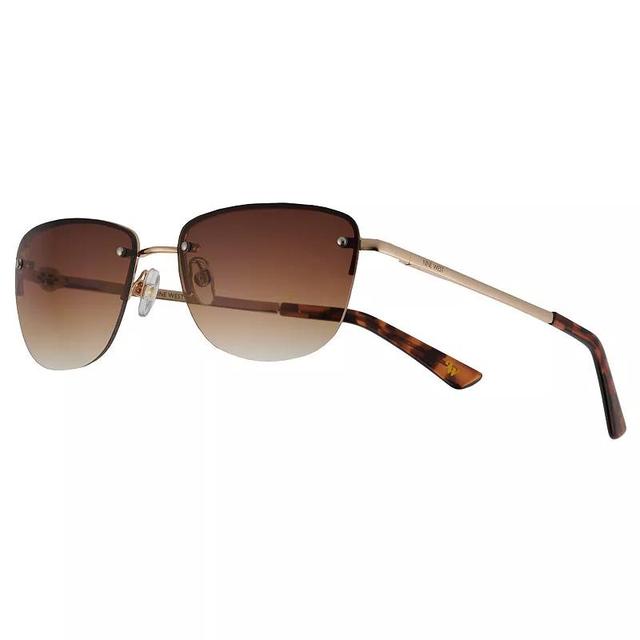 Womens Nine West 57mm Frame Semi-Rimless Rectangle Sunglasses Product Image