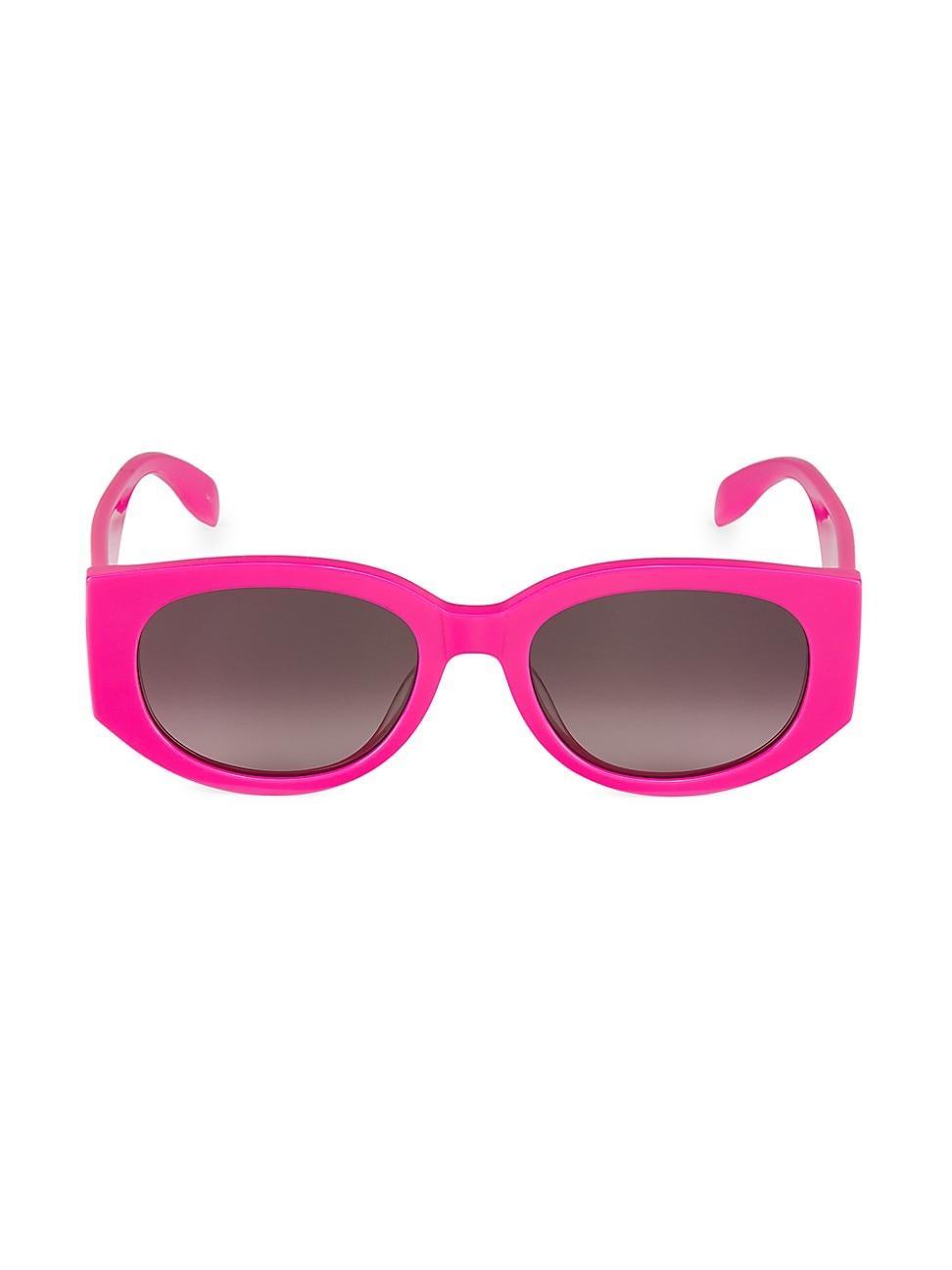 Womens Graffiti 54MM Rectangular Acetate Sunglasses Product Image