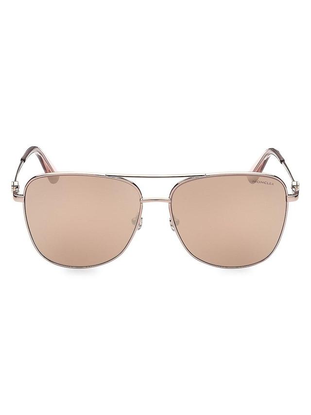 Womens 59MM Square Aviator Sunglasses Product Image