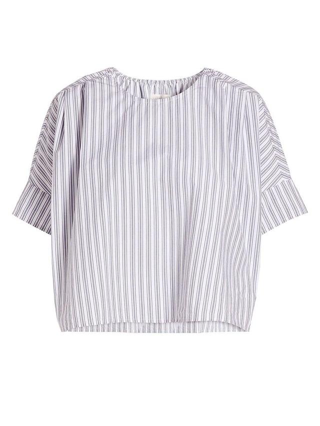 Womens Boxy Striped Cotton T-Shirt Product Image