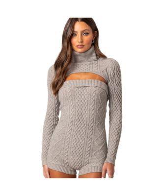 Womens Finnley two piece cable knit romper Product Image