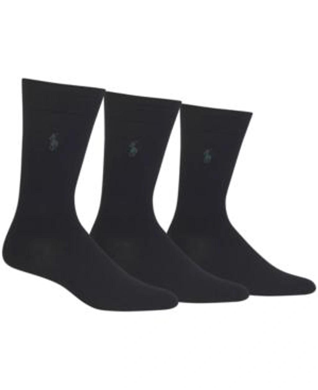 POLO RALPH LAUREN Assorted 3-pack Supersoft Socks In Black Product Image