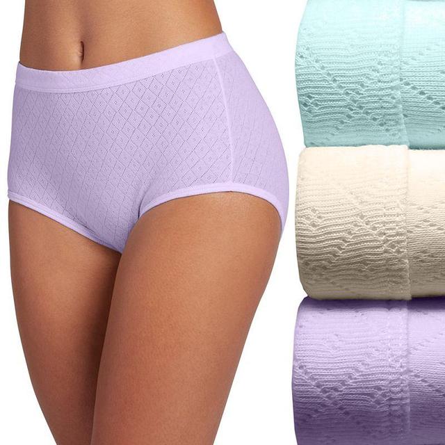 Womens Jockey Elance Breathe 3-pack Pointelle Briefs Panty Set 1542 Product Image