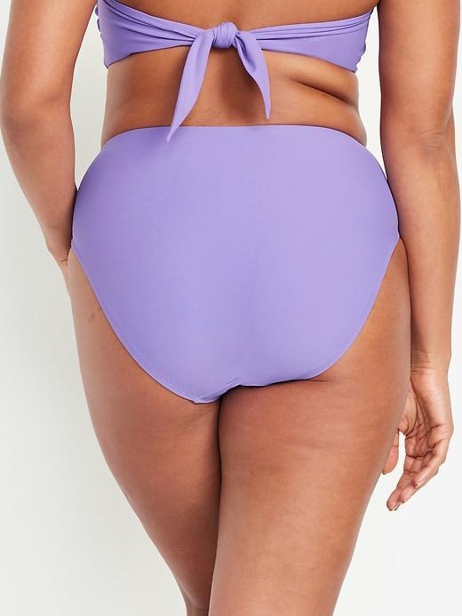 High-Waisted Bikini Swim Bottoms Product Image