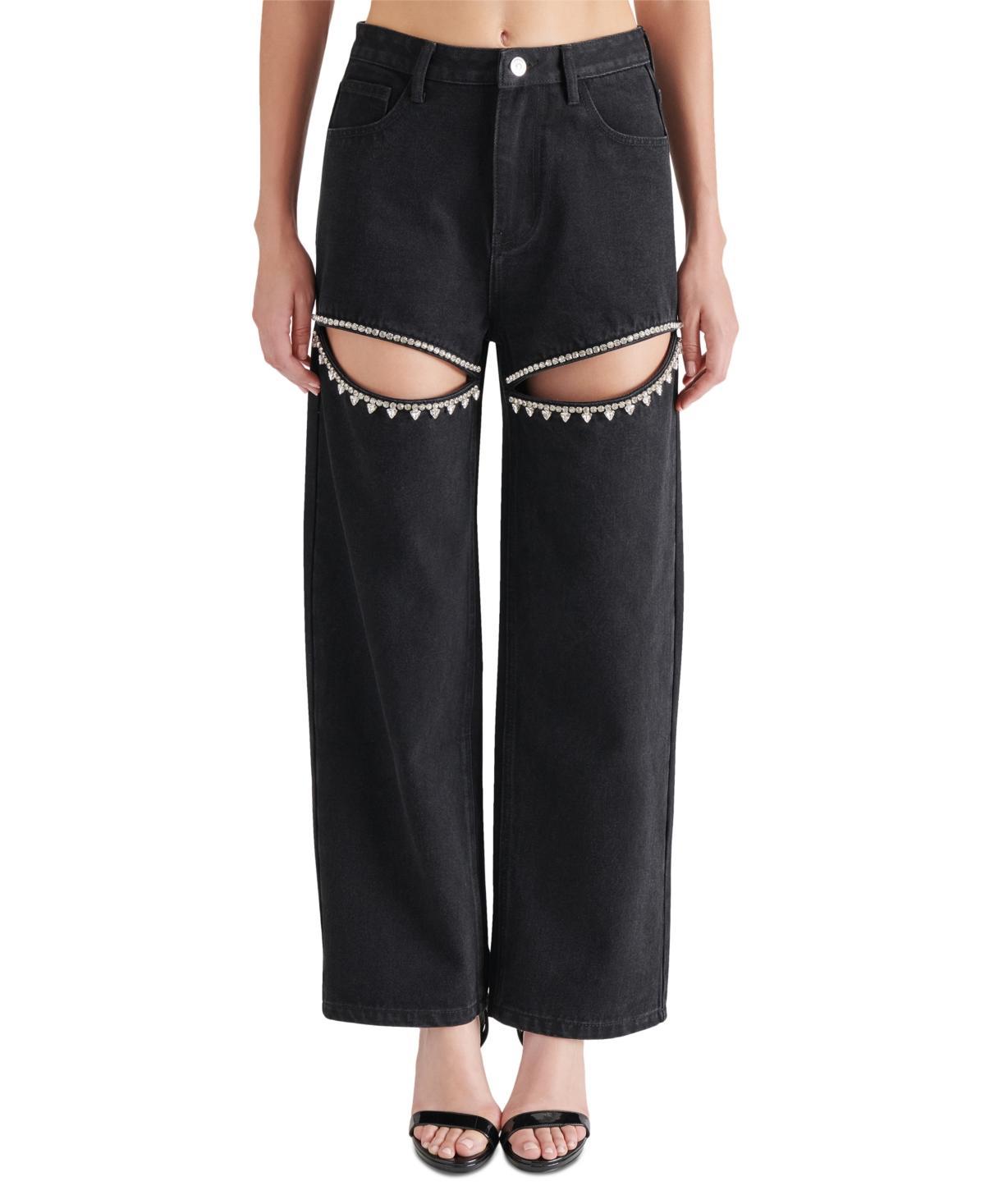 Steve Madden Womens Cotton Taylor Bedazzled Pants Product Image