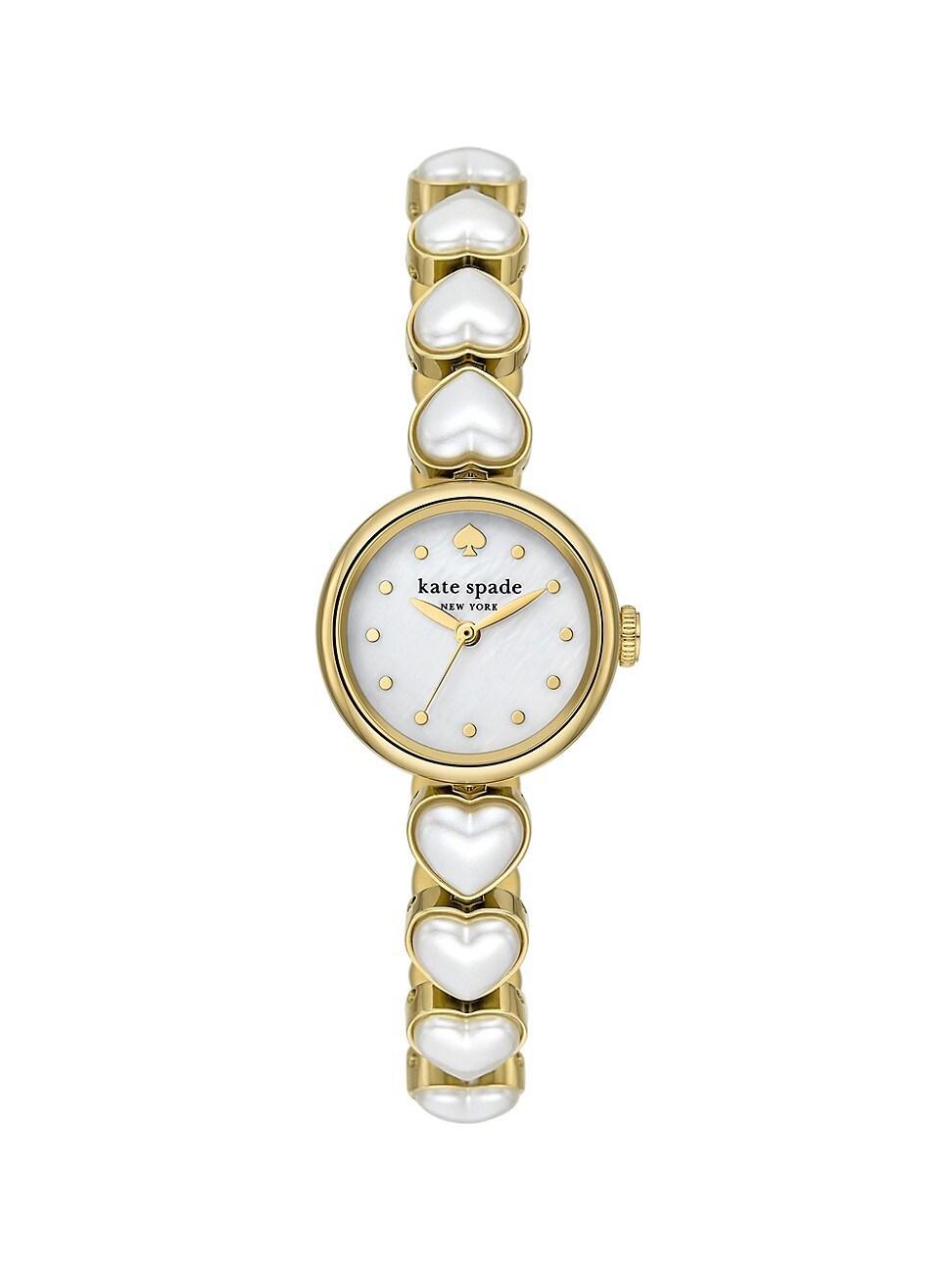 Womens Goldtone Stainless Steel & Cubic Zirconia Bracelet Watch Product Image