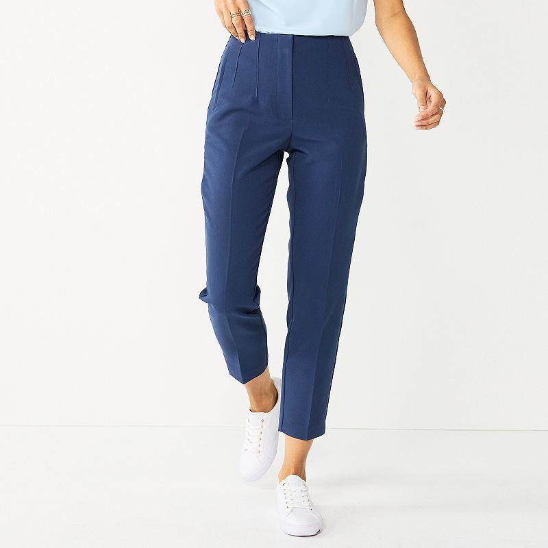 Womens Nine West High Rise Tapered Pants Product Image