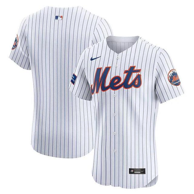 Mens Nike New York Mets Home Elite Patch Jersey Product Image