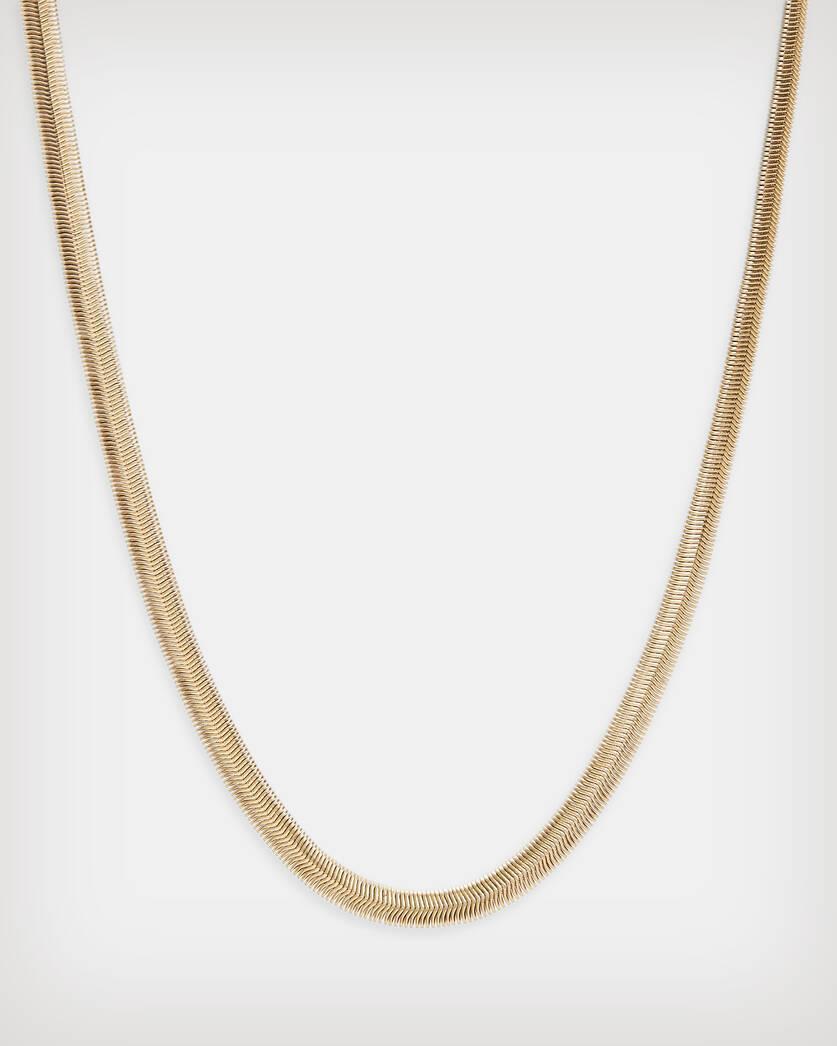 Flat Snake Gold-Tone Necklace Product Image