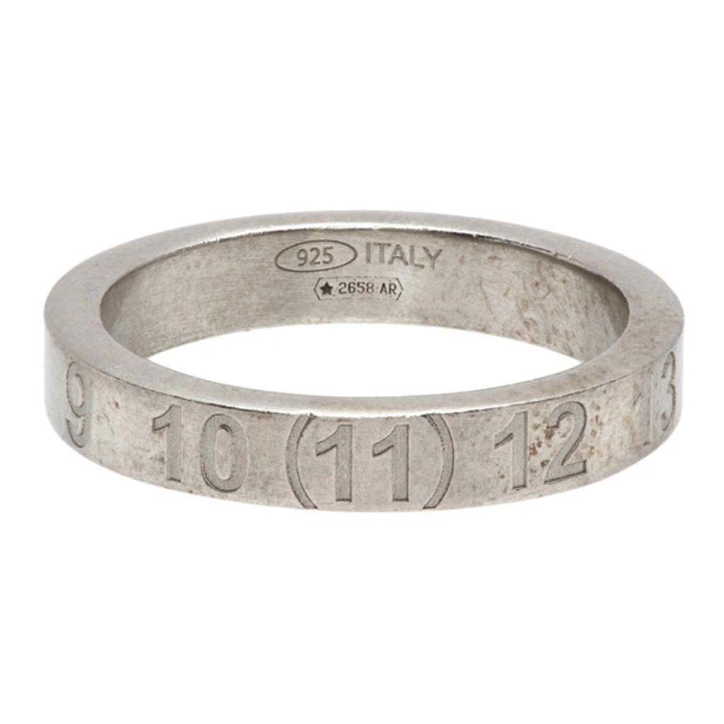 Number-engraved Sterling-silver Ring Product Image