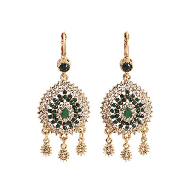 Sohi Womens Gold Regal Drop Earrings Product Image