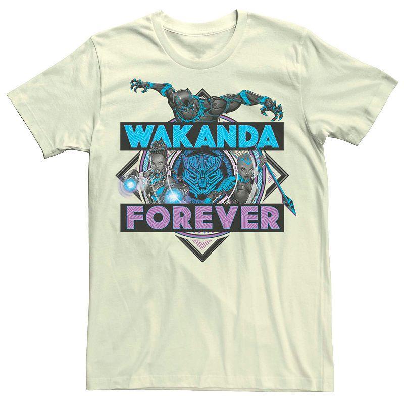 Mens Marvel Black Panther Wakanda Forever Neon Colors Tee Product Image