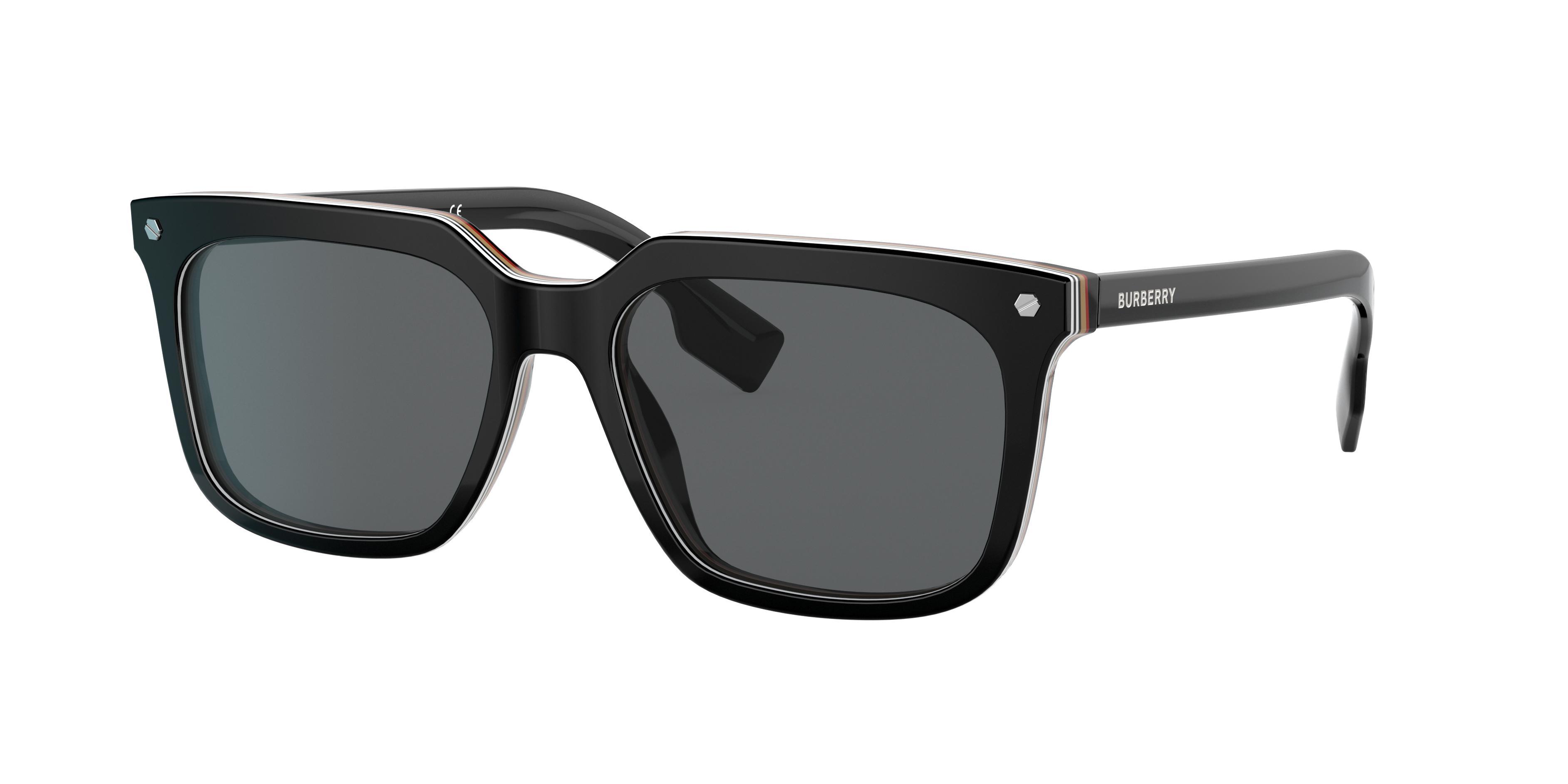 Mens Icon Stripe Square Acetate Sunglasses Product Image