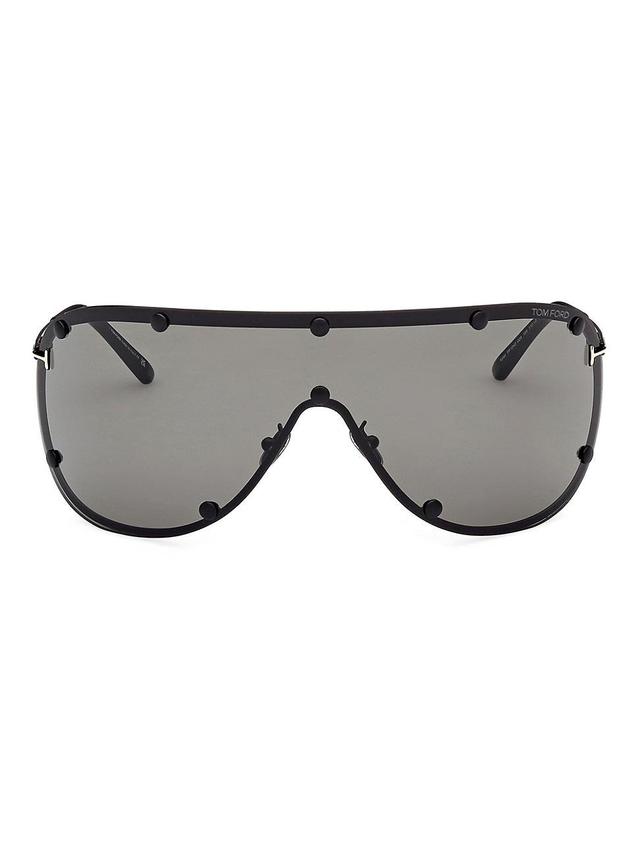 Mens 70MM Shield Metal Sunglasses Product Image