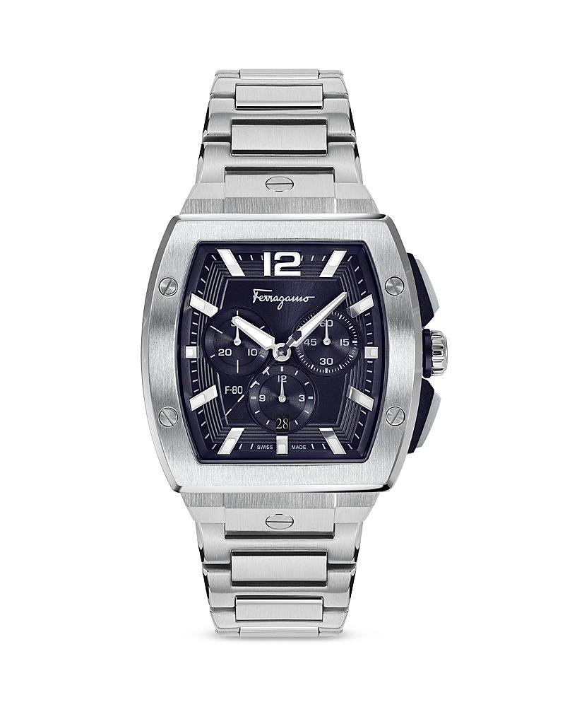 FERRAGAMO Tonneau Chronograph Bracelet Watch, 41.8mm Product Image