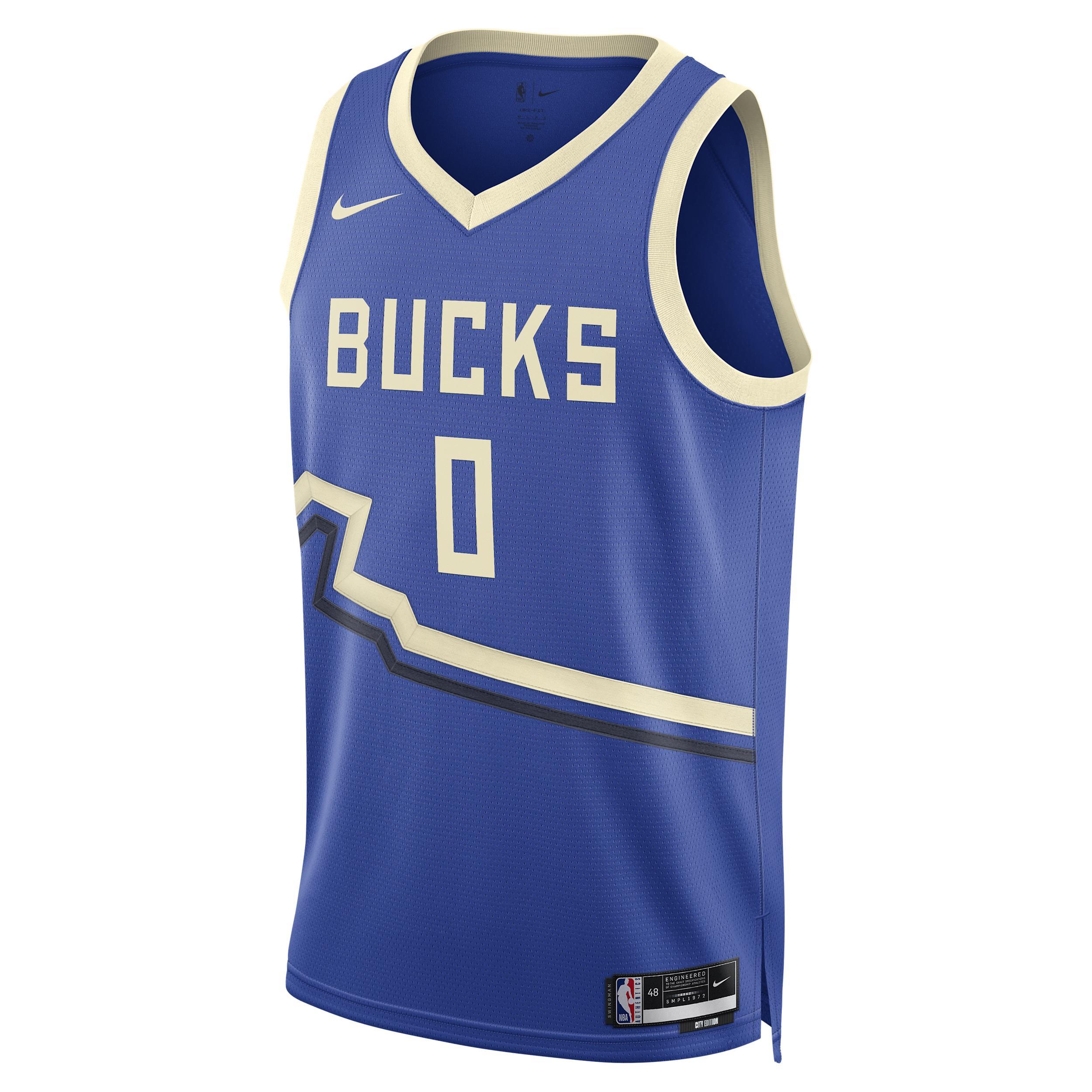 Damian Lillard Milwaukee Bucks 2024/25 City Edition Nike Men's Dri-FIT NBA Swingman Jersey Product Image