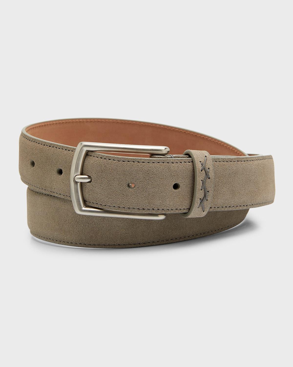 Mens Triple Stitch Leather Belt Product Image