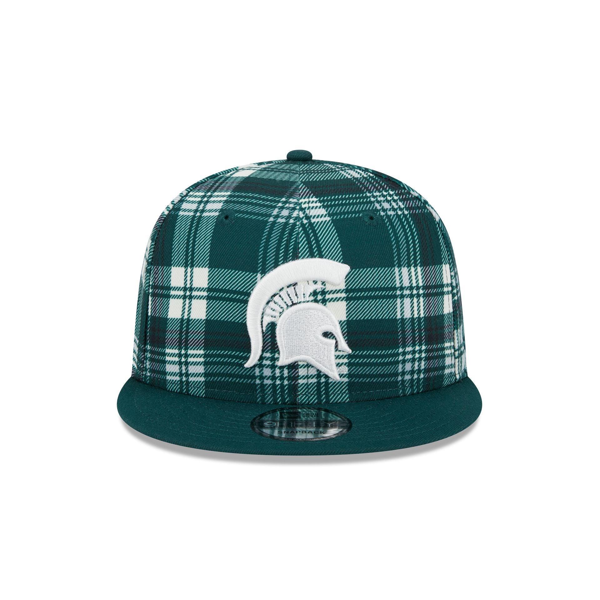 Michigan State Spartans Plaid 9FIFTY Snapback Hat Male Product Image