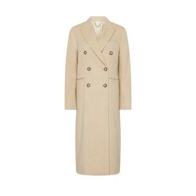 Tailored Slim Coat In Beige product image