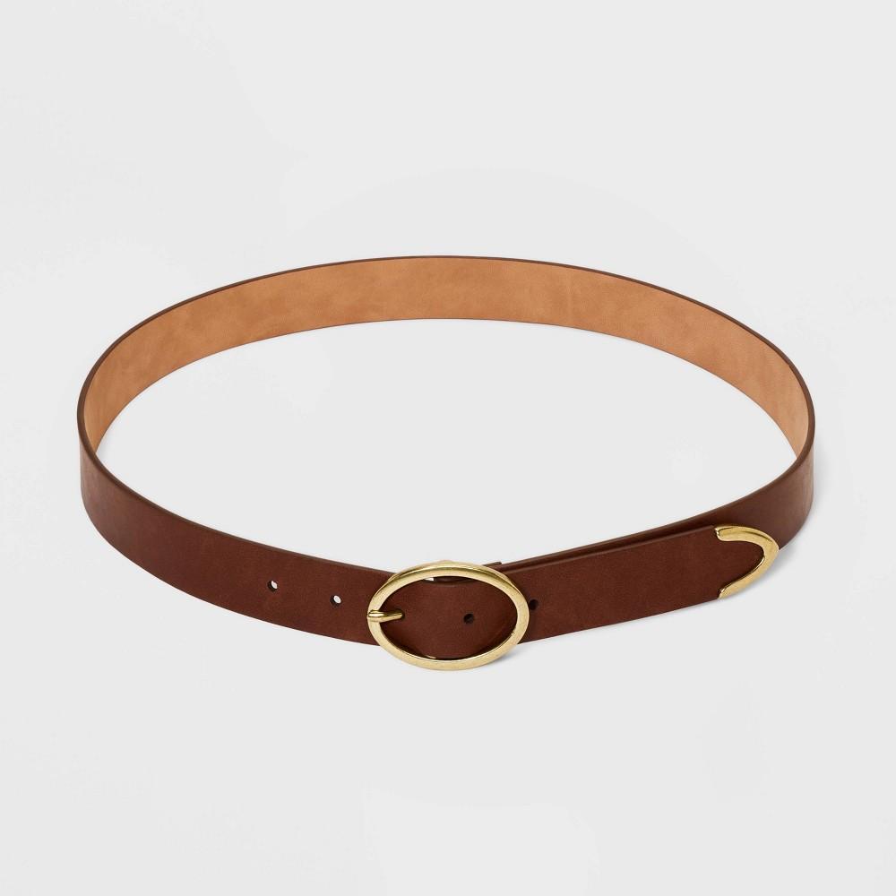 Womens Oval Center Bar Belt - Universal Thread Cognac Product Image