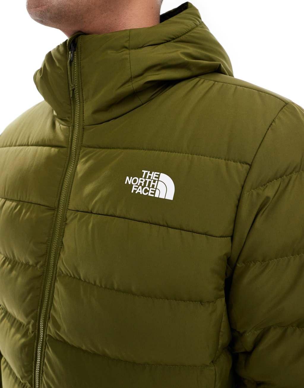 The North Face Aconcagua 3 lined padded hoodie jacket in olive green Product Image