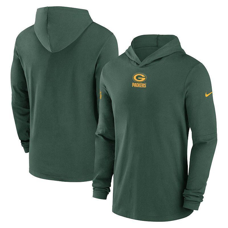 Mens Nike Green Green Bay Packers Sideline Performance Long Sleeve Hoodie T-shirt Product Image