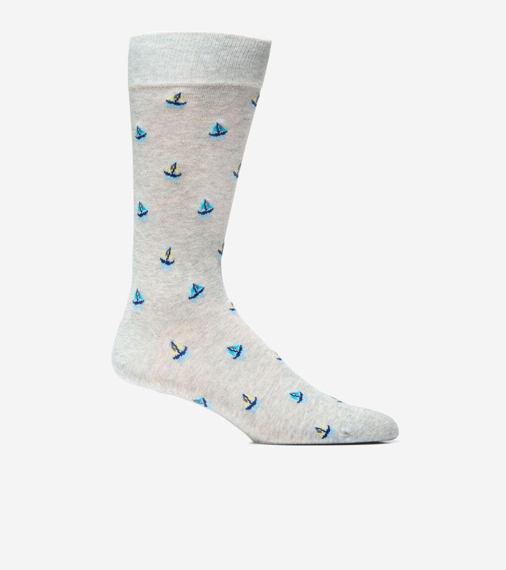 Men's Sailboat Dress Crew Socks Product Image