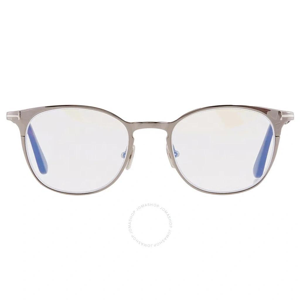 Blue Light Block Oval Men's Eyeglasses Ft5732-b 008 50 In Blue / Gun Metal / Gunmetal Product Image