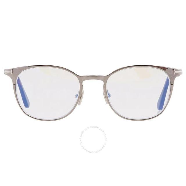 Blue Light Block Oval Men's Eyeglasses Ft5732-b 008 50 In Blue / Gun Metal / Gunmetal Product Image