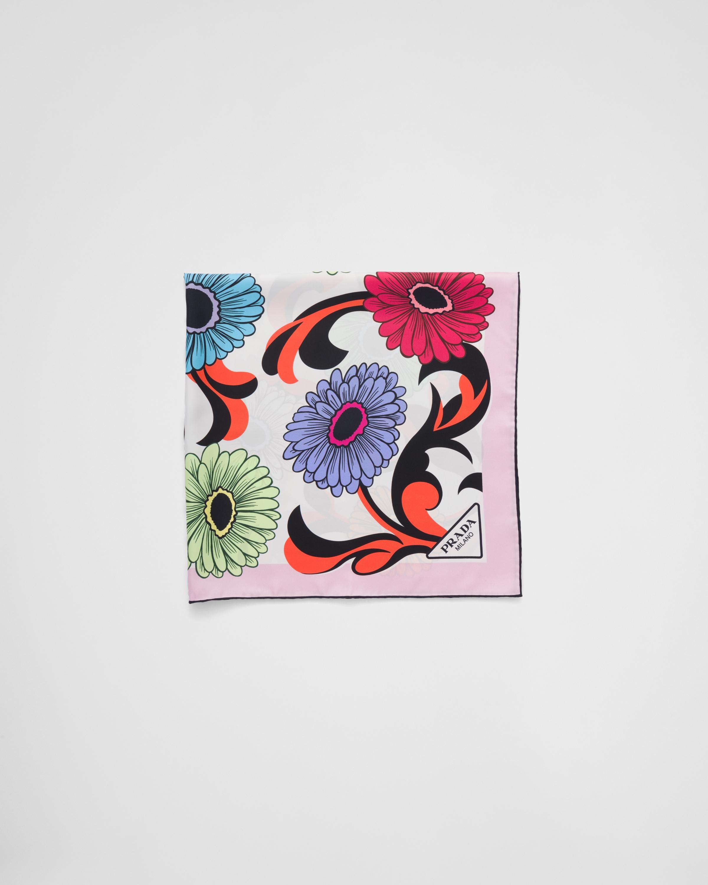 Printed silk twill scarf Product Image