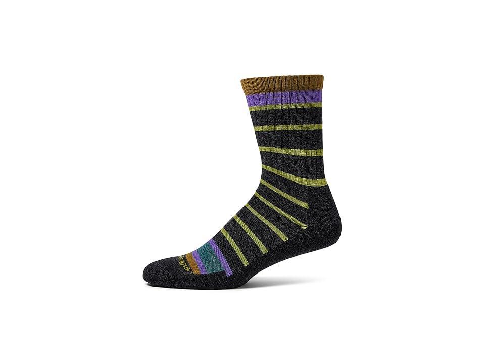 Darn Tough Vermont Via Ferrata Micro Crew Midweight with Cushion (Charcoal) Men's Crew Cut Socks Shoes Product Image