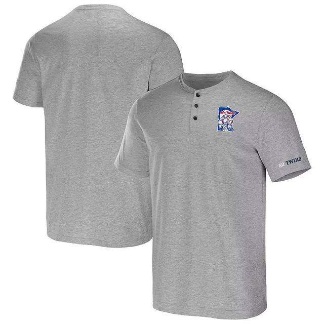 Mens Darius Rucker Collection by Fanatics Heather Gray Minnesota Twins Henley T-Shirt Product Image