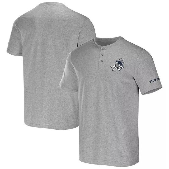 Mens Nfl x Darius Rucker Collection by Fanatics Heather Gray Dallas Cowboys Henley T-shirt Product Image