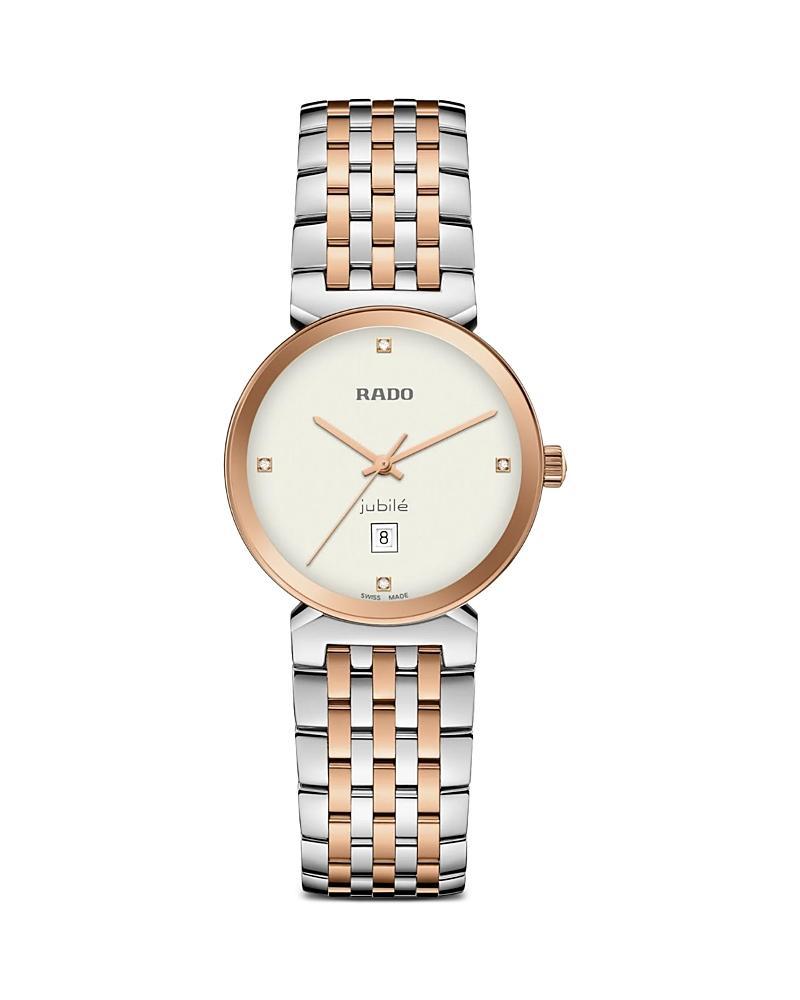 RADO Womens Florence Classic Quartz Analog Warm Gold Stainless Steel Bracelet Watch Product Image