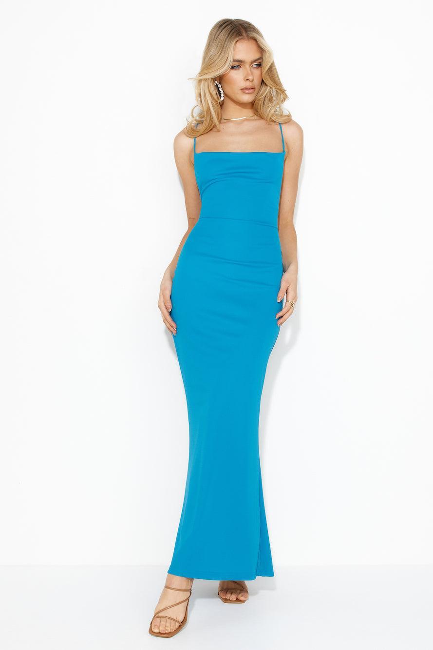 Romance Filled Maxi Dress Blue Product Image