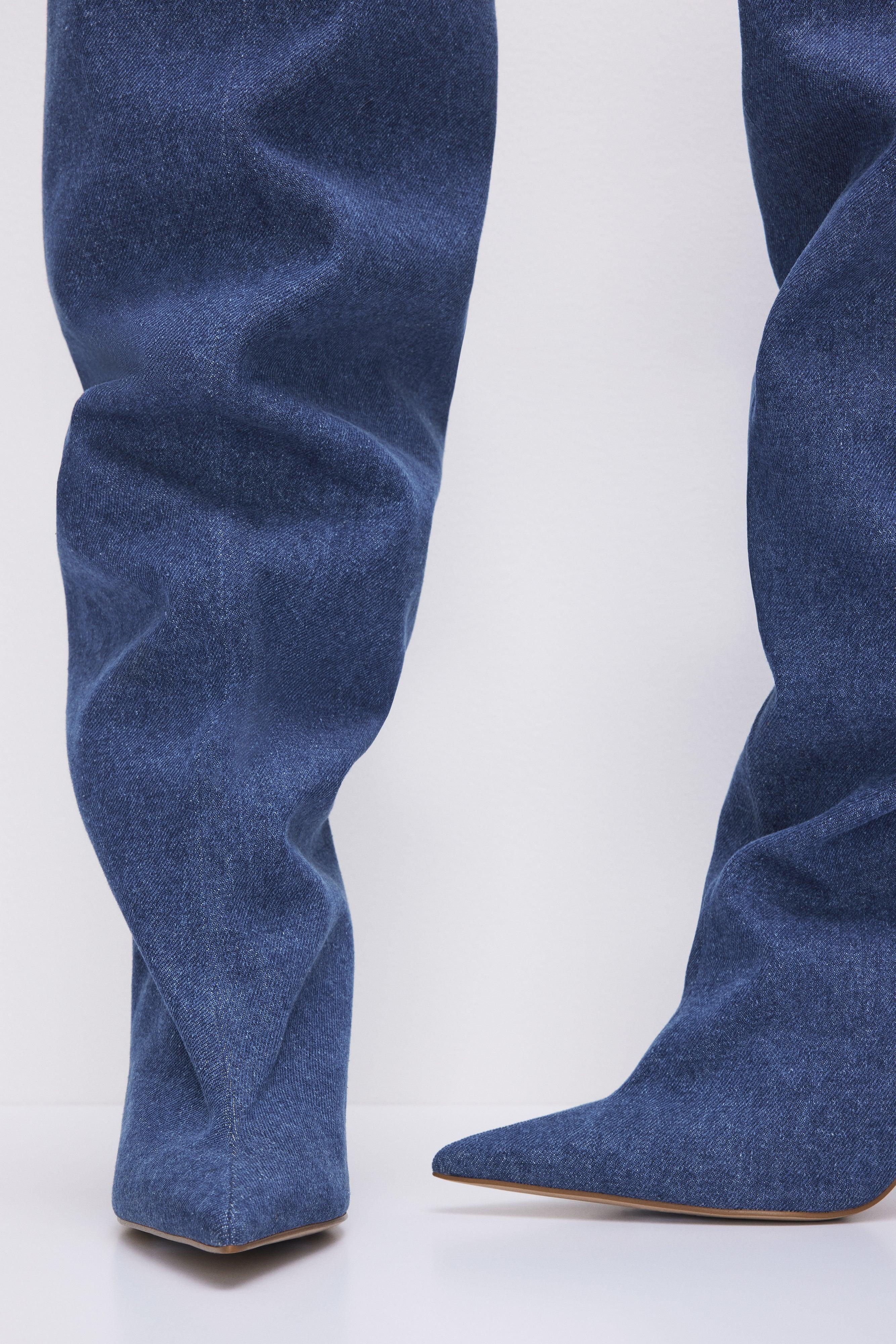 SLOUCHY BOOT | BLUE DENIM002 Product Image