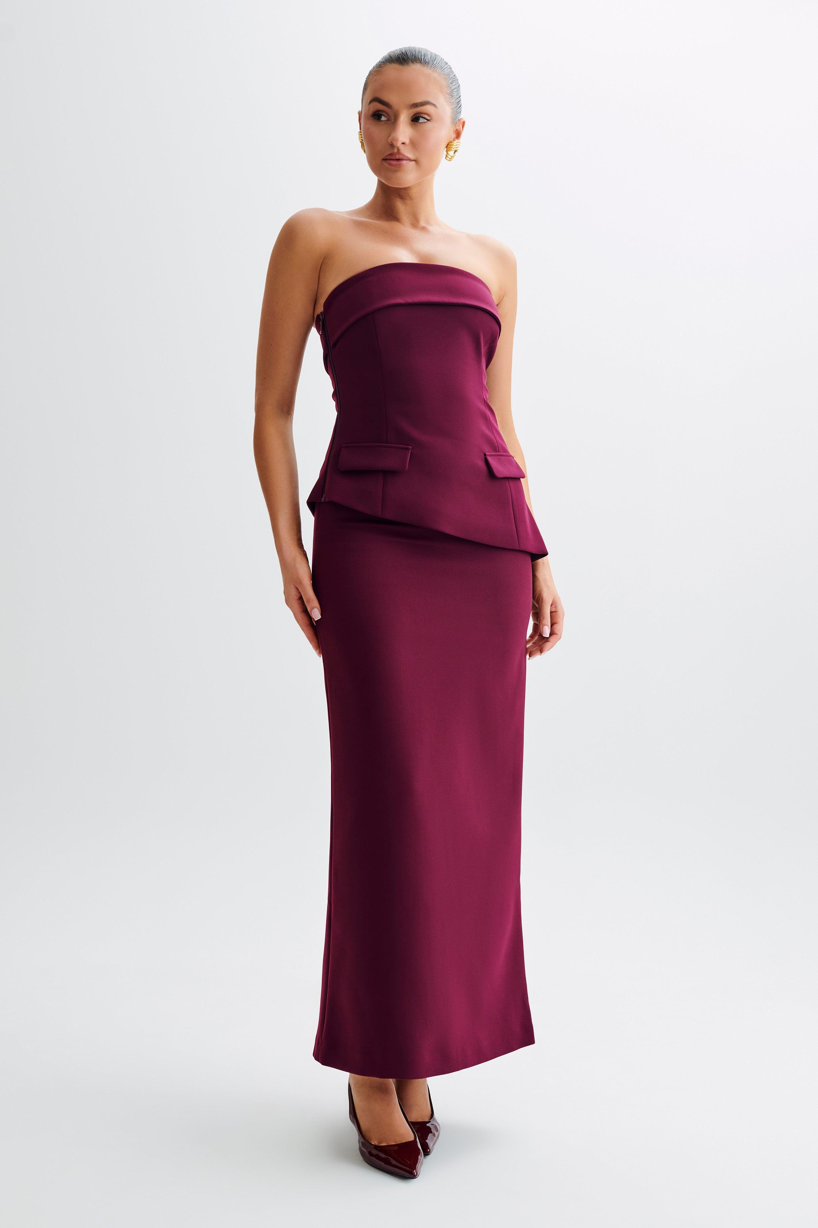 Micah Suiting Maxi Skirt - Plum product image