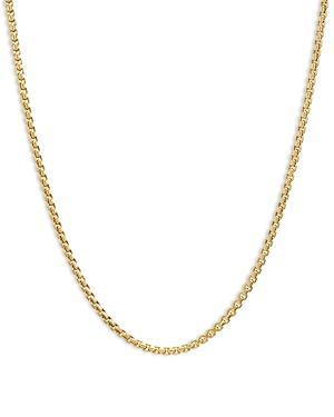 Womens Box Chain Necklace in 18K Yellow Gold, 1mm Product Image