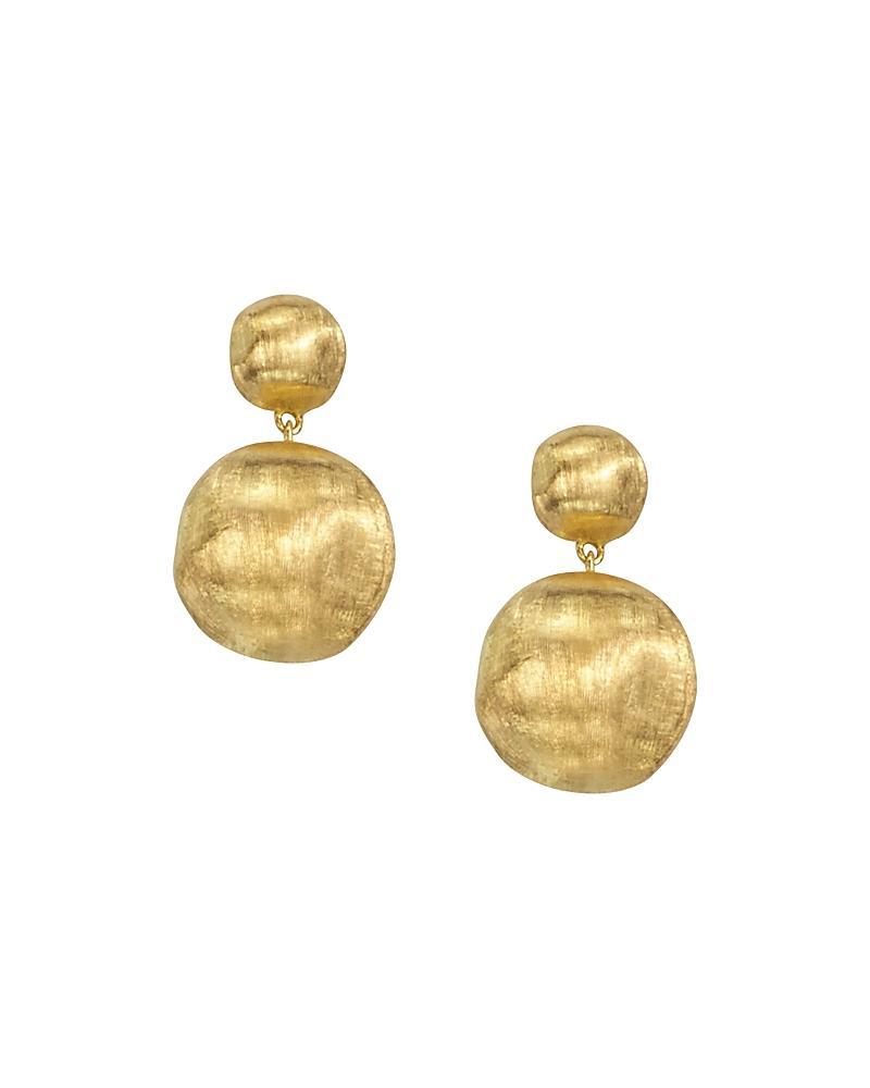 Womens Africa 18K Yellow Gold Small Ball Drop Earrings Product Image