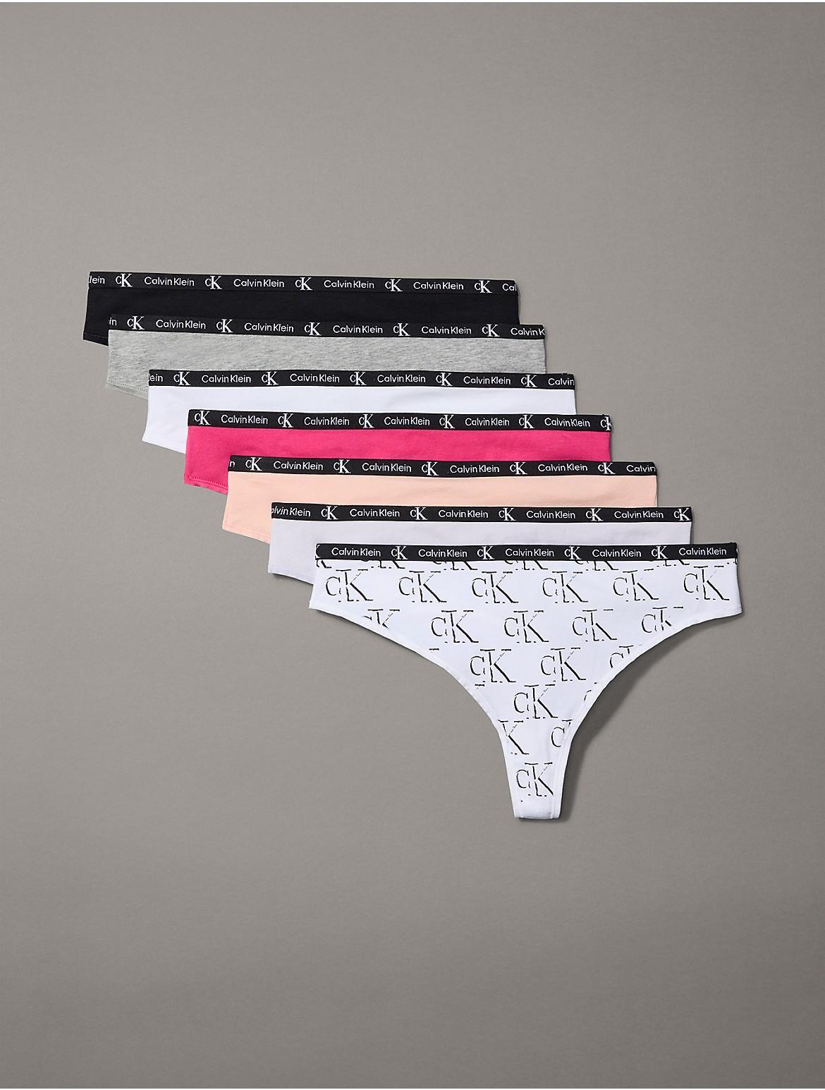 Calvin Klein Womens Calvin Klein 1996 Cotton Stretch 7-Pack Modern Thong - Multi - XL Product Image