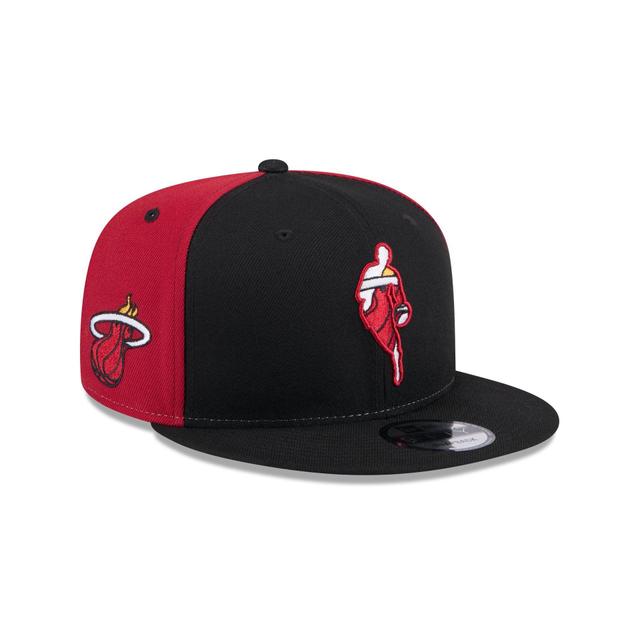 Miami Heat Front Logoman 9FIFTY Snapback Hat Male Product Image