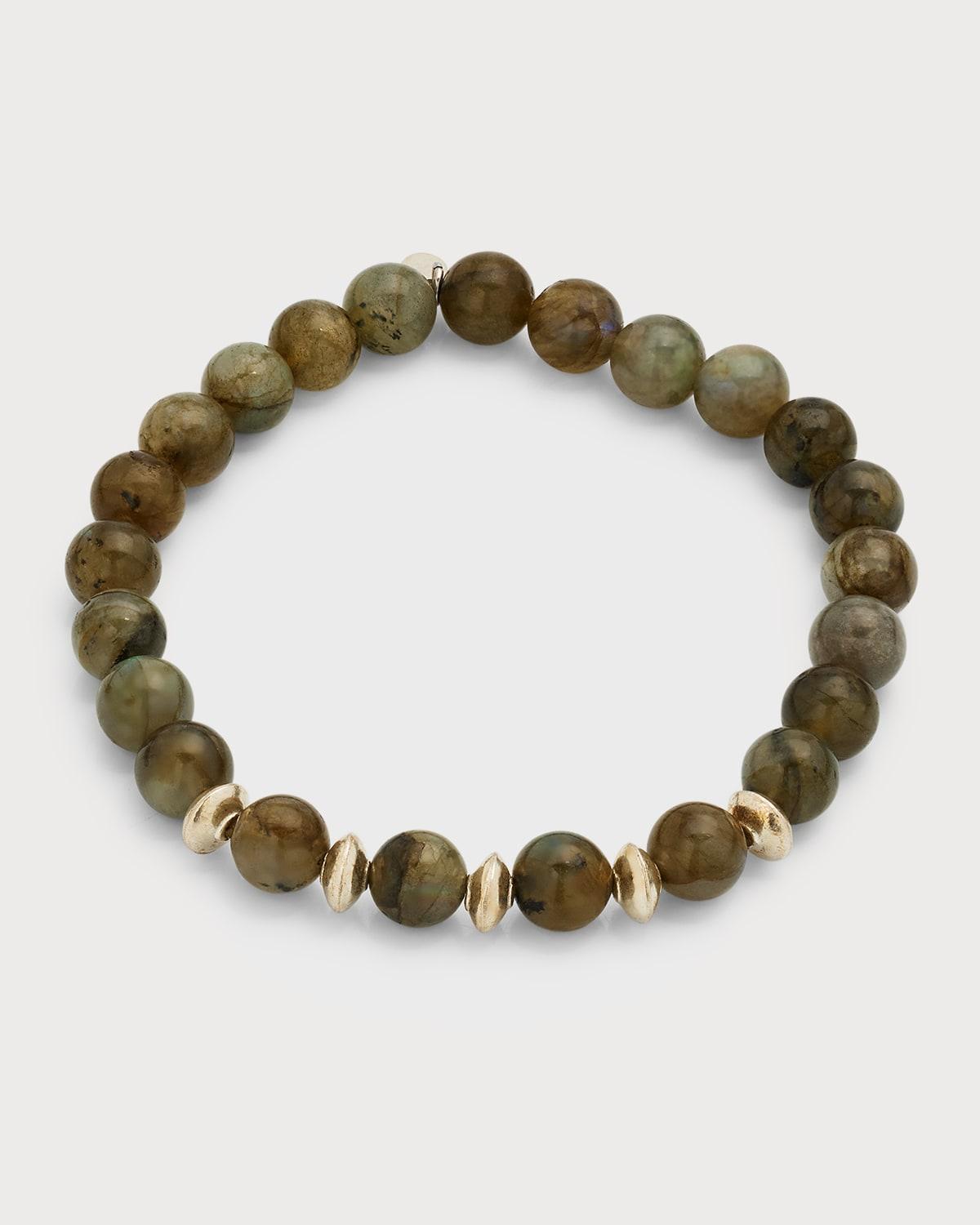 Mens Labradorite Beaded Bracelet Product Image